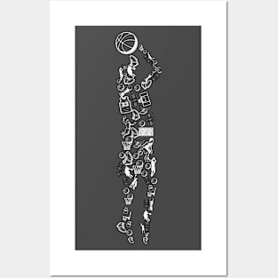 Abstract Basketball Robot Posters and Art